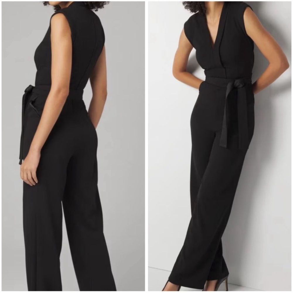 Elegant sleeveless tie waist Black Jumpsuit